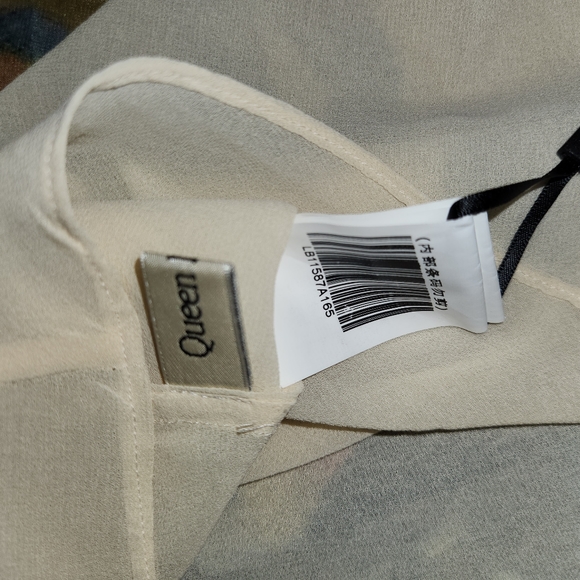 NWT Queen Mulock *RARE* Flowy Abstract Art Maxi Dress SZ LG - Picture 10 of 10